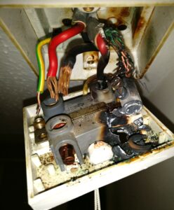 image of a burned switch